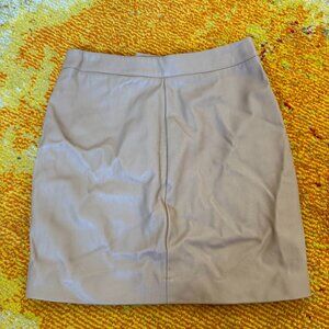 Meshki Tan Vegan Matte Leather Skirt, XS